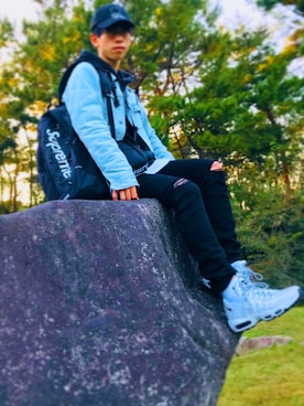 「アイテム（キャップ）」を使った、TAKUMA"さん（メンズ・171cm・10代）の秋コーディネート