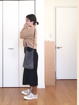 「AURALEE」｜ひろみさん（レディース・158cm）の春コーディネート