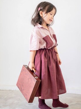 「STYLE」｜「アイテム（オールインワン・サロペット）」を使った、Trang Huyenさん（キッズ・80cm）の冬コーディネート