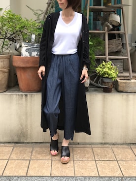「le crabe rouge」｜shokoさん（レディース・159cm）の夏コーディネート