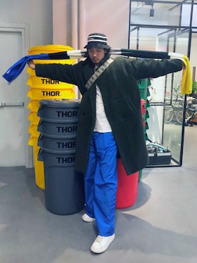 「sandro（サンドロ）のアイテム」を使った、zhongjiang0207さん（メンズ・186cm）の冬コーディネート