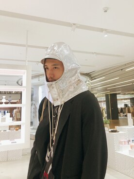 「OAMC（オーエーエムシー）のアイテム（帽子）」を使った、zhongjiang0207さん（メンズ・186cm）の春コーディネート
