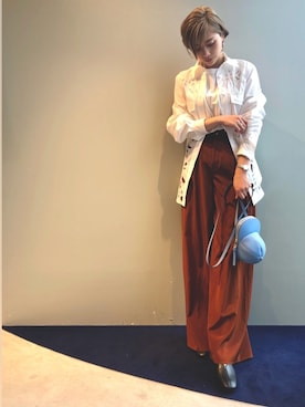 「JW Anderson（ジェイダブリューアンダーソン）のアイテム（トップス）」を使った、kana0219さん（レディース・158cm）の春コーディネート