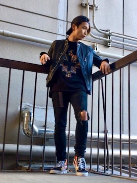 「RESTIR（リステア）のアイテム」を使った、Yuki Takedaさん（メンズ・170cm）の秋コーディネート