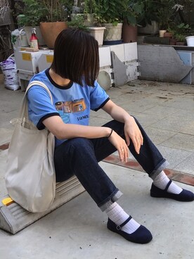 「カンフーシューズ」｜ustkaaaさん（レディース・163cm）の夏コーディネート