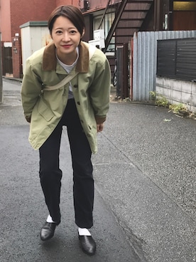 「HARUTA」｜「アイテム（その他アウター）」を使った、ustkaaaさん（レディース・162cm）の秋コーディネート