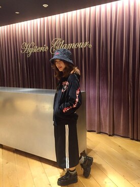 「ストリート服が好き」｜「アイテム（ブルゾン）」を使った、RAYさん（レディース・158cm）の秋コーディネート