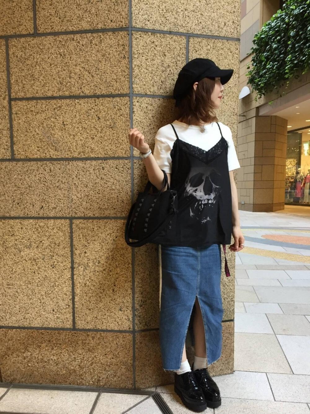 スカルベリーキャミソール HYSTERIC GLAMOUR（ヒステリックグラマー）の「SKULL BERRY総柄