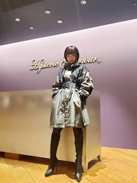 「アイテム（ミリタリージャケット、レッド系）」を使った、RAYさん（レディース・158cm）の秋コーディネート