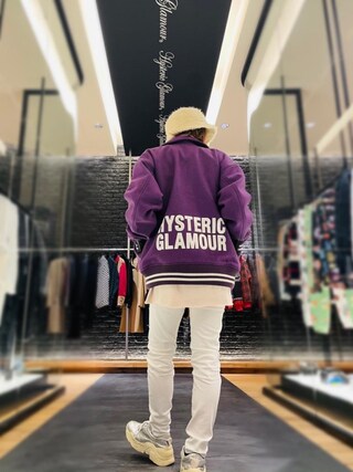 Hysteric Glamour ピンク トレーナー mitsuのSTYLING | HYSTERIC GLAMOUR MEN | 170cm | HYSTERIC