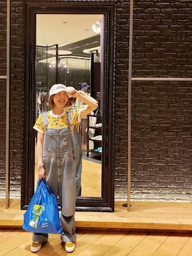 「HYSTERIC GLAMOUR（ヒステリックグラマー）のアイテム（サロペット/オーバーオール）」を使った、RAYさん（レディース・158cm）の夏コーディネート
