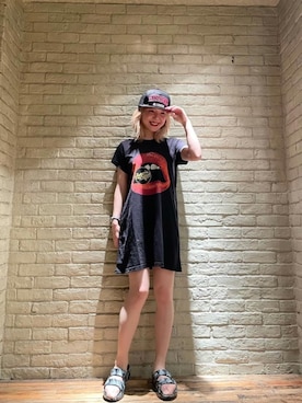「アクティブコーデ」｜「アイテム（帽子）」を使った、RAYさん（レディース・158cm）の春コーディネート