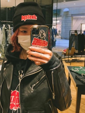 「ロックコーデ」｜「アイテム（ブルゾン）」を使った、RAYさん（レディース・158cm）の冬コーディネート
