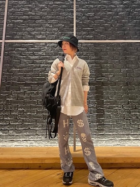 「アクティブコーデ」｜「アイテム（帽子）」を使った、RAYさん（レディース・158cm）の春コーディネート