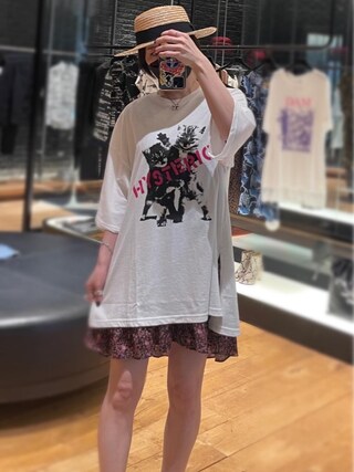 HYSTERIC GLAMOUR　ロックベア　フローラル刺繍　チュニックブラウス HYSTERIC GLAMOUR（ヒステリックグラマー）の「FLOWER BEAR柄