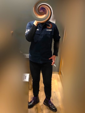 「GU（ジーユー）の（GU）スキニーフィットジーンズ（MEN ⁄ ジーンズ）」を使った、jokerさん（メンズ・170cm）の春コーディネート