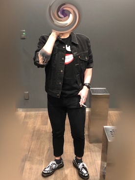 「GU（ジーユー）の（GU）スキニーフィットジーンズ（MEN ⁄ ジーンズ）」を使った、jokerさん（メンズ・170cm）の春コーディネート