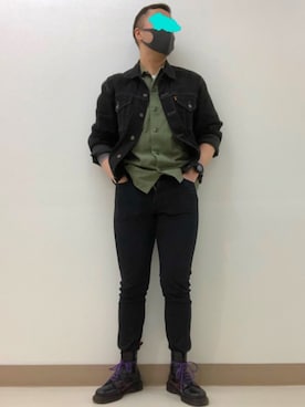 「GU（ジーユー）の（GU）スキニーフィットジーンズ（MEN ⁄ ジーンズ）」を使った、jokerさん（メンズ・170cm）の春コーディネート