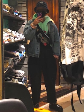 「WAIPER.inc（ワイパーインク）のアイテム（オールインワン・サロペット）」を使った、jokerさん（メンズ・170cm）の冬コーディネート