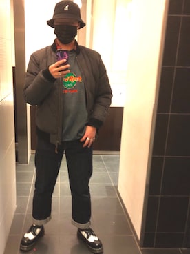 「Eddie Bauer（エディーバウアー）のアイテム（ダウンジャケット/コート）」を使った、jokerさん（メンズ・170cm）の冬コーディネート