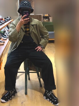 「WAIPER.inc（ワイパーインク）のアイテム（オールインワン・サロペット）」を使った、jokerさん（メンズ・170cm）の冬コーディネート