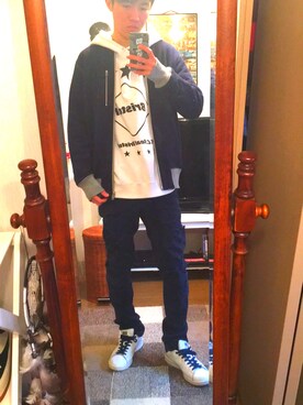 「アイテム（ジャケット/アウター）」を使った、☑️TSUYOSHIさん（メンズ・165cm・10代）の冬コーディネート