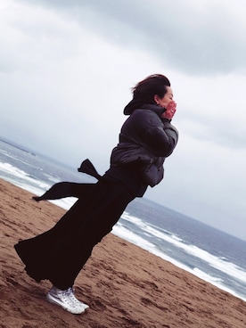 「Ameri（アメリ）のアイテム（ダウンジャケット/コート）」を使った、wowear_jiaさん（レディース・165cm）の春コーディネート