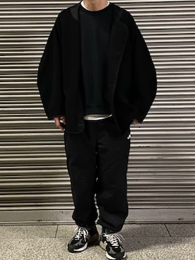「Graphpaper（グラフペーパー）のアイテム（スウェット）」を使った、kenさん（メンズ・175cm）の冬コーディネート