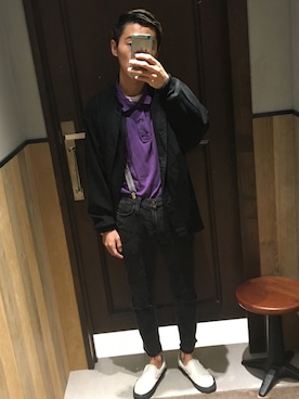 「OPENING CEREMONY（オープニングセレモニー）のアイテム（シューズ）」を使った、おこぼさんさん（メンズ・168cm）の秋コーディネート