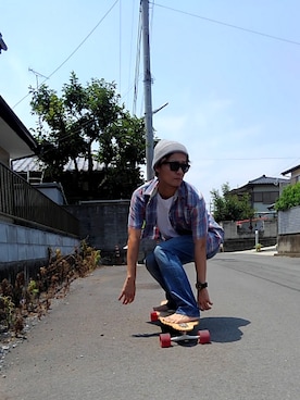 「VANS（バンズ）のアイテム（ニットキャップ/ビーニー）」を使った、エポジンさん（メンズ・175cm）の夏コーディネート