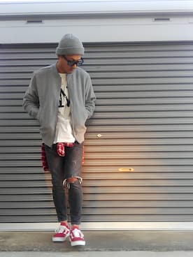 「サタデーズ ニューヨークシティ (Saturdays NYC)」｜「アイテム（帽子）」を使った、エポジンさん（メンズ・175cm）の冬コーディネート