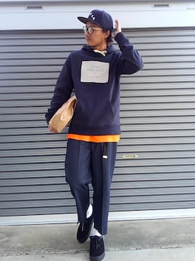 「サタデーズ ニューヨークシティ (Saturdays NYC)」｜「アイテム（帽子）」を使った、エポジンさん（メンズ・175cm）の春コーディネート