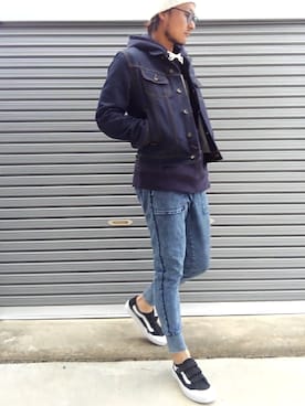 「サタデーズ ニューヨークシティ (Saturdays NYC)」｜「アイテム（デニムジャケット）」を使った、エポジンさん（メンズ・175cm）の春コーディネート