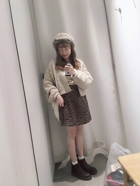 「chico_（チコ）のアイテム（スカート）」を使った、右狗さん（レディース・151cm）の秋コーディネート