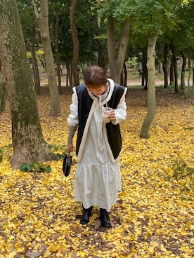 「アイテム（ブルゾン）」を使った、aikさん（レディース・159cm・20代）の秋コーディネート