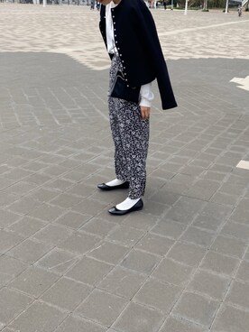 「agnes b.（アニエスベー）のM001 CARDIGAN カーディガンプレッション（カーディガン/ボレロ）」を使った、aikさん（レディース・159cm）の春コーディネート