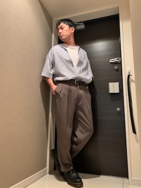「UNIQLO（ユニクロ）の50色ソックス（消臭機能付き）（ソックス/靴下）」を使った、しんじさん（メンズ・169cm）の春コーディネート