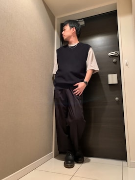 「UNIQLO（ユニクロ）の50色ソックス（消臭機能付き）（ソックス/靴下）」を使った、しんじさん（メンズ・169cm）の夏コーディネート