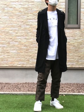 「N.HOOLYWOOD」｜「アイテム（スラックス）」を使った、Hi-noさん（メンズ・175cm）の秋コーディネート