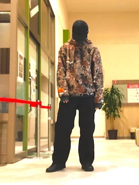 「STAMPD（スタンプド）のアイテム（帽子）」を使った、Hi-noさん（メンズ・175cm）の冬コーディネート