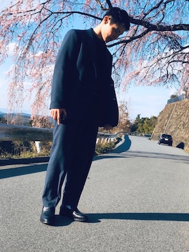 「UNIQLO（ユニクロ）のエアリズムコットンオーバーサイズTシャツ（5分袖）（Tシャツ/カットソー）」を使った、yossiyさん（メンズ・172cm・20代）の春コーディネート