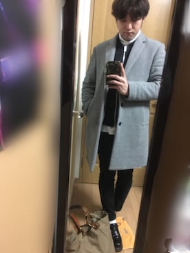 「RED WING（レッドウィング）のアイテム（バッグ）」を使った、勇さん（メンズ・170cm）の冬コーディネート