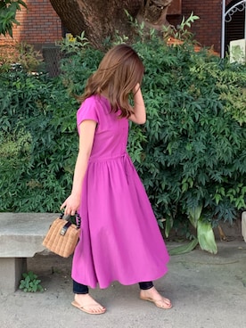 「アイテム（ビーチサンダル）」を使った、miwaさん（レディース・154cm）の夏コーディネート