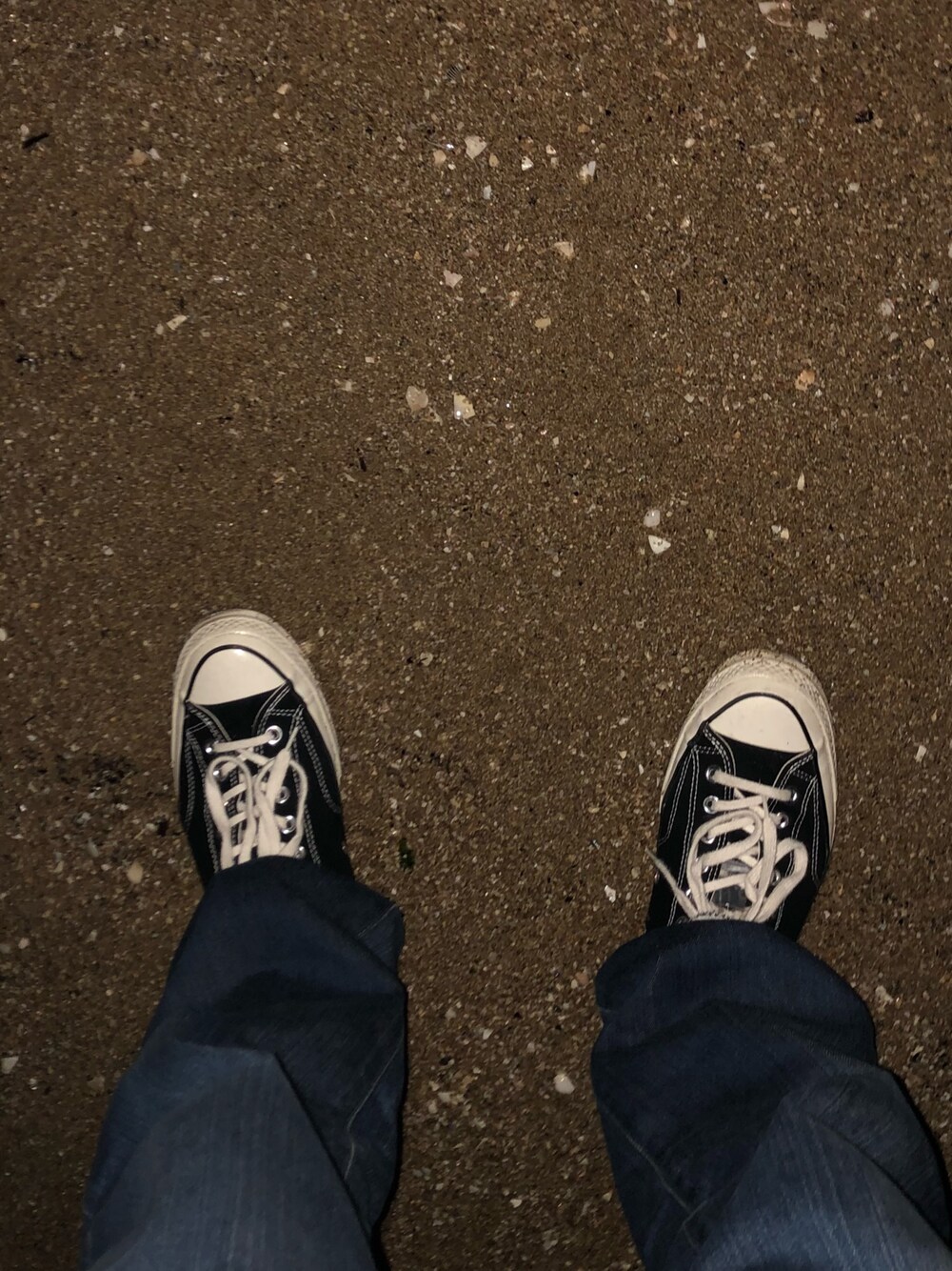 「CT70s、ct70、converse、エドウィン、EDWIN、夏コーデ、夏休み」｜「CONVERSEのアイテム（スニーカー、ブラック系）」を使った、f さん（メンズ・176cm）の夏コーディネートの1枚目の写真