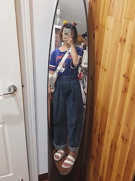 「blue」｜「アイテム（ヘアアクセサリー）」を使った、MISHAさん（レディース・162cm）の夏コーディネート