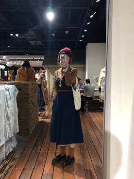 「w closet」｜「アイテム（ニットキャップ/ビーニー）」を使った、MISHAさん（レディース・162cm）の秋コーディネート