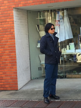 「MACKINTOSH PHILOSOPHY（ﾏｯｷﾝﾄｯｼｭ ﾌｨﾛｿﾌｨｰ）のアイテム（ナイロンジャケット）」を使った、Donnieさん（メンズ・171cm）の冬コーディネート