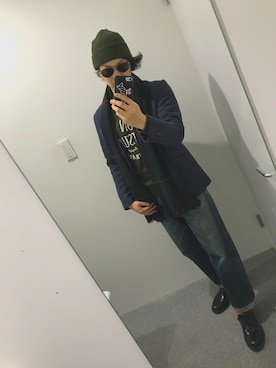 「eb's（エビス）のアイテム」を使った、Donnieさん（メンズ・171cm）の冬コーディネート