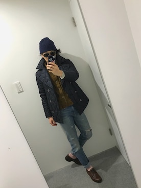 「MACKINTOSH PHILOSOPHY（ﾏｯｷﾝﾄｯｼｭ ﾌｨﾛｿﾌｨｰ）のアイテム（ブルゾン）」を使った、Donnieさん（メンズ・171cm）の冬コーディネート