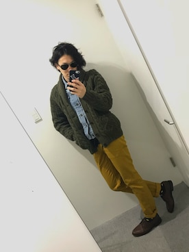 「MAISON KITSUNE」｜「アイテム（デニムジャケット）」を使った、Donnieさん（メンズ・171cm）の春コーディネート